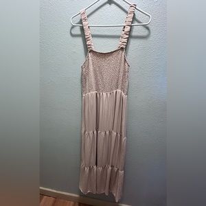 Tan sweet wanderer dress.